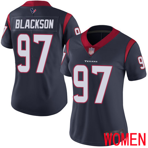 Houston Texans Limited Navy Blue Women Angelo Blackson Home Jersey NFL Football #97 Vapor Untouchable->houston texans->NFL Jersey